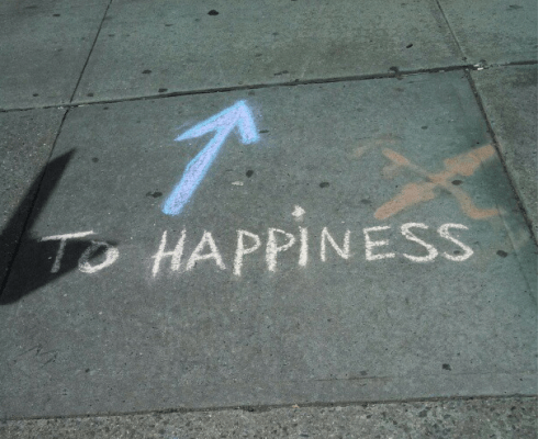 This was pointing at the farmer's market down the street. It's literally a sign!