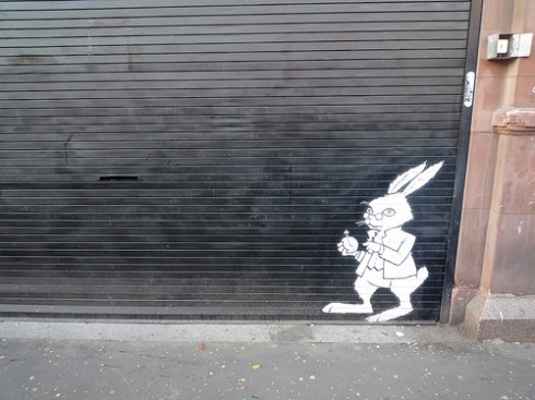 "I'm late! I'm late!" 